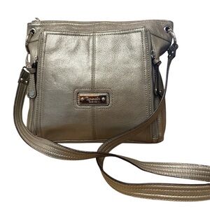 Tignanello Metallic Gold Shoulder Bag